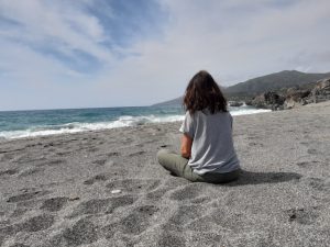 medytacja na plaży Ligres